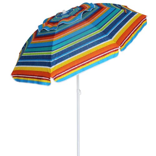  AMMSUN 6.5 ft Outdoor Patio Beach Umbrella Sun Shelter with Tilt Air Vent Carry Bag