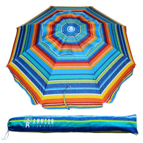  AMMSUN 6.5 ft Outdoor Patio Beach Umbrella Sun Shelter with Tilt Air Vent Carry Bag