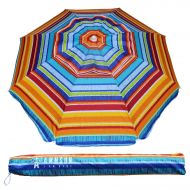 AMMSUN 6.5 ft Outdoor Patio Beach Umbrella Sun Shelter with Tilt Air Vent Carry Bag
