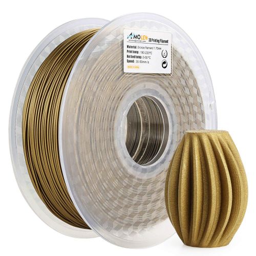  AMOLENPLA Filament 1.75mm, Wood Color, 3DPrinterFilament 1KG(2.2LB) +-0.03mm, Includes Sample Glow in The Dark GreenFilament.