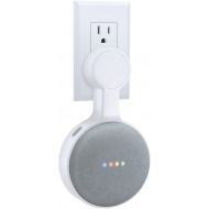 AMORTEK Outlet Wall Mount Holder for Google Home Mini (1st Genernation), A Space-Saving Accessories for Google Home Mini Voice Assistant (White)