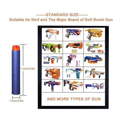  AMOSTING Refill Darts 1000PCS Bullets Ammo Pack for Nerf N-Strike Elite 2.0 Series DinoSquad - Compatible with All Elite Blasters