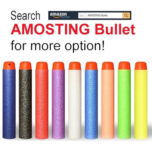  AMOSTING Refill Darts 100PCS Bullets Ammo Pack Compatible for Nerf N-Strike Elite 2.0 Series DinoSquad - Work with All Elite Blasters Blue