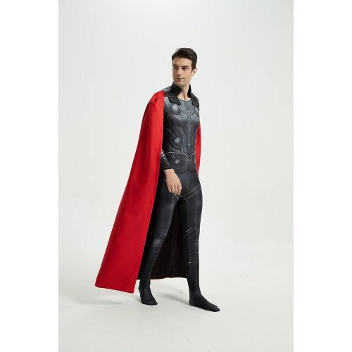  할로윈 용품AMOTONG Thor Jumpsuits Superhero Costume Polyester Adult Cosplay Costume Deluxe Outfit for Men