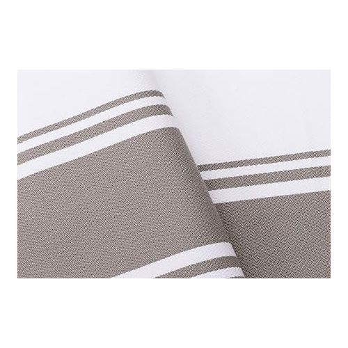  AMOUR INFINI Cotton Kitchen Towels - Set of 4 Highly Absorbent, Ultra Soft Tea Towel with Hanging Loop, 20x28 Inch Quick Drying Dish Cloths for Cleaning Dishes (Beige)