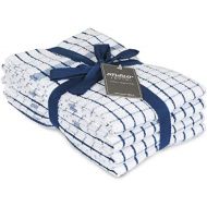 AMOUR INFINI Terry Kitchen Towels Set of 4 20 x 28 Inches Super Plush and Absorbent 100% Cotton Dish Towels with Hanging Loop Perfect for Kitchen and Household Uses Blue