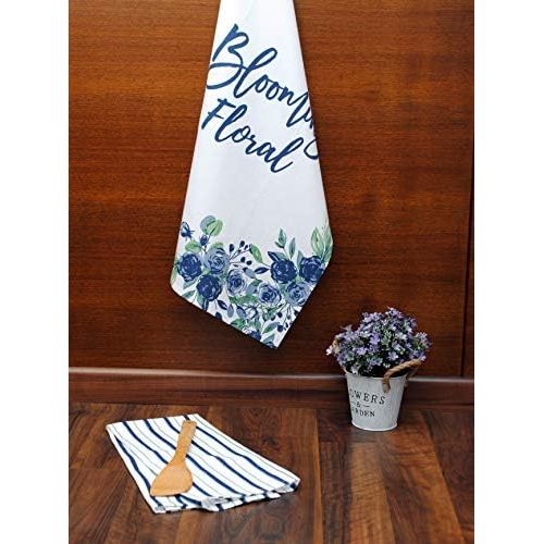  [아마존베스트]AMOUR INFINI Blooming Floral 6 Pack Kitchen Set | 2 Decorative Kitchen Towels (28” x 18”) and 4 Terry Dishcloths (12” x 12”) | | 100% Cotton Machine Washable | Super-Soft and Ultra