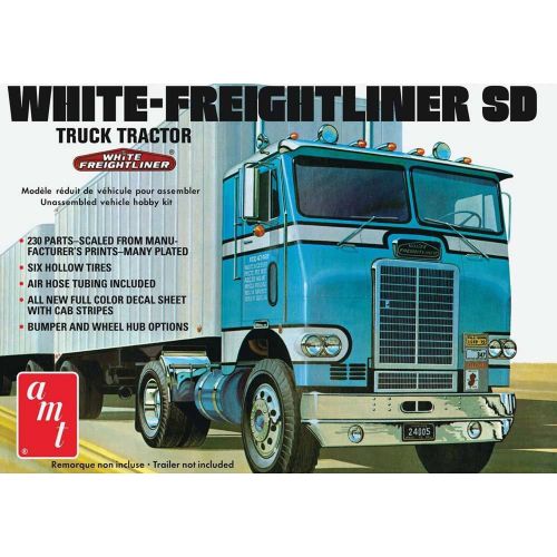  AMT AMT1004 1:25 Freightliner Single Drive Tractor, White