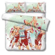 AMTAN 3D Basketball Duvet Cover Set Kids Bedding Latest Basketball Pattern Design for Boy and Girl Sports Enthusiast Best Choice Bed Set 3pcs 1 Duvet Cover 2 Pillowcases Twin Size