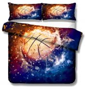 AMTAN 3D Basketball Duvet Cover Set Kids Bedding Latest Basketball Pattern Design for Boy and Girl Sports Enthusiast Best Choice Bed Set 3pcs 1 Duvet Cover 2 Pillowcases Full Size