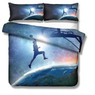 AMTAN 3D Basketball Duvet Cover Set Kids Bedding Latest Basketball Pattern Design for Boy and Girl Sports Enthusiast Best Choice Bed Set 3pcs 1 Duvet Cover 2 Pillowcases Queen Size