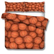 AMTAN 3D Basketball Duvet Cover Set Kids Bedding Latest Basketball Pattern Design for Boy and Girl Sports Enthusiast BestChoice Bed Set 3pcs 1 Duvet Cover 2 Pillowcases Queen Size