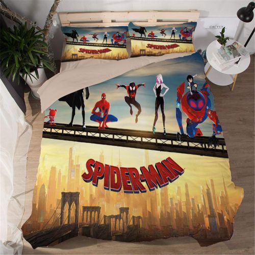  AMTAN 3D Spider Man Duvet Cover Twin for Boys Superhero Movie Kids Bedding 3-Piece Including 1Duvet Cover,2Pillowcases Twin Size