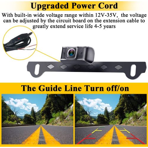  [아마존베스트]AMTIFO A6 HD 1080P Digital Wireless Backup Camera Kit with Stable Signal,5 Inch Split/Full Screen Rear View System for Trucks,Cars,Campers,Vans