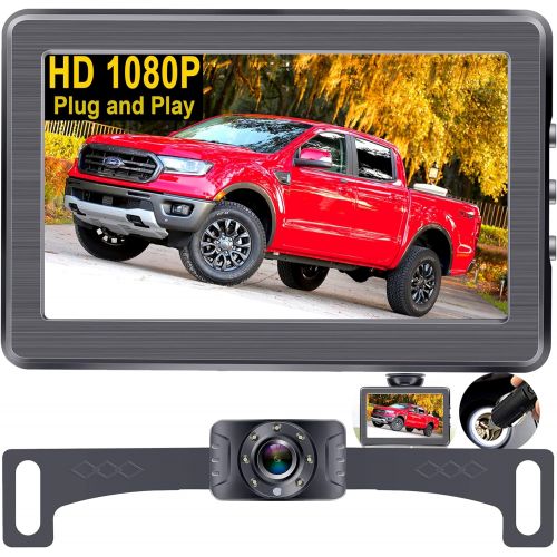  [아마존베스트]AMTIFO A2 HD 1080P Car Backup Camera with 4.3 Inch Monitor,Easy Installation System for Cars,Trucks,SUVs,Vans,LED Lights Clear Night Vision,DIY Guide Lines