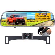 [아마존베스트]AMTIFO A1 HD 1080P Backup Camera,4.3 Mirror Monitor Licence Plate Rear View Hitch Camera,Easy Installation Rear/Front View Camera System for Cars,Minivans,SUVs,Trucks