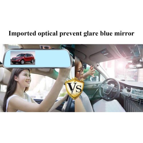  [아마존베스트]AMTIFO A1 HD 1080P Backup Camera,4.3 Mirror Monitor Licence Plate Rear View Hitch Camera,Easy Installation Rear/Front View Camera System for Cars,Minivans,SUVs,Trucks