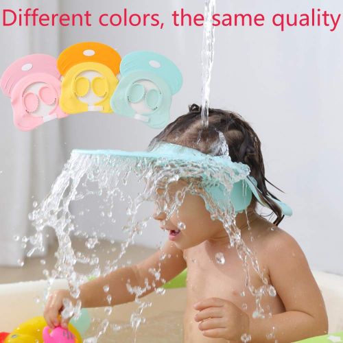  [아마존베스트]AMTOOCH Baby Bath Shampoo Cap wash Shower Visor Adjustable Bathing tub Head Hair Rinser Shield hat Prevent Water Entering Eyes and Ears Protection Toddler Child Kids (Blue)