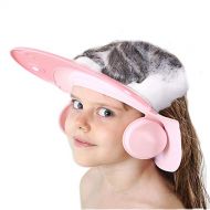 [아마존베스트]AMTOOCH Baby Bath Shampoo Cap wash Shower Visor hat Prevent Water from Entering The Eyes and Ears Adjustable Bathing tub Head Hair Rinser Shield Protection Kids and Toddler (Pink)