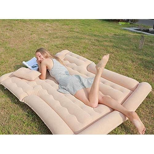  AMTOOCH Car Camping Air Mattresses Thickened and Flocking with Inflatable Pillows Travel Mattress Camping Air Bed Dedicated Mobile Cushion Extended Outdoor Universal SUV MPV Back Seat 8 Ai