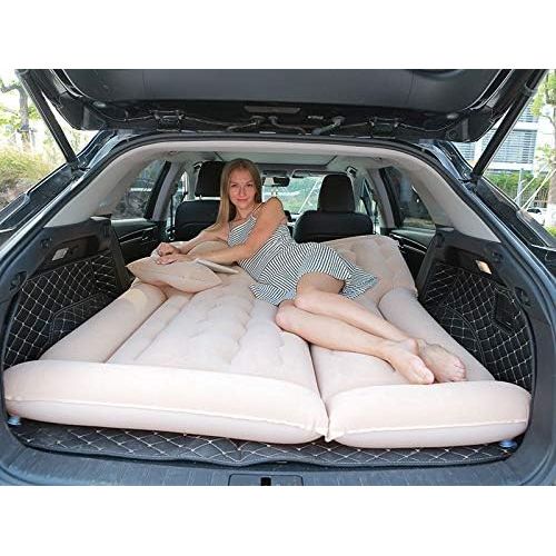  AMTOOCH Car Camping Air Mattresses Thickened and Flocking with Inflatable Pillows Travel Mattress Camping Air Bed Dedicated Mobile Cushion Extended Outdoor Universal SUV MPV Back Seat 8 Ai
