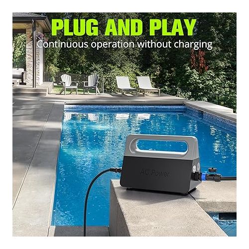 Espier Robotic Pool Cleaner up to 50 FT, AI-Assisted Mapping, Self-Parking, APP Control, Continuous Operation, Automatic Pool Vacuum Ideal for Inground Pools