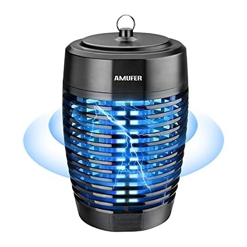  AMUFER Bug Zapper,4000V Powerful Electric Mosquito Zapper with 13W UV Light,IPX4 Waterproof Fly Trap for Outdoor and Indoor