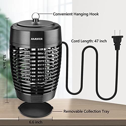  AMUFER Bug Zapper,4000V Powerful Electric Mosquito Zapper with 13W UV Light,IPX4 Waterproof Fly Trap for Outdoor and Indoor