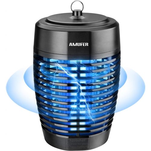  AMUFER Bug Zapper,4000V Powerful Electric Mosquito Zapper with 13W UV Light,IPX4 Waterproof Fly Trap for Outdoor and Indoor