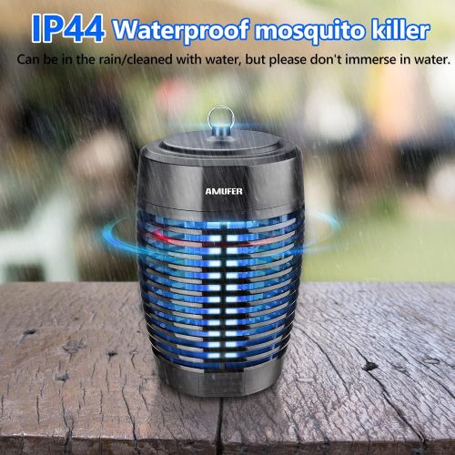  AMUFER Bug Zapper,4000V Powerful Electric Mosquito Zapper with 13W UV Light,IPX4 Waterproof Fly Trap for Outdoor and Indoor