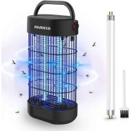 AMUFER Bug Zapper Outdoor and Indoor Electric,Mosquito Zapper with 16W UV Light,4000V Powerful Electric Shock Mosquito Trap, Fly Zapper(Black)