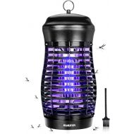 AMUFER Bug Zapper, Mosquito Killer Quiet UV Light Waterproof Fly Trap High Voltage 4000V Electric Pest Zapper with 15W Lamp Bulb for Outdoor Indoor, Available for Backyard, Garden,