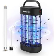 AMUFER Bug Zapper Outdoor and Indoor Electric,Mosquito Zapper with 20W UV Light,4400V Powerful Electric Shock Mosquito Trap, Fly Zapper(Black)