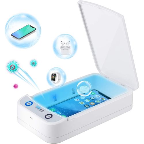  AMUFER Phone Cleaner Smartphone Cleaner, Portable Cell Phone Cleaner Box with Aromatherapy Function for iPhone, Makeup Tools, Glasses, Watch, Masks, Keys