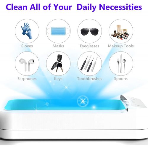  AMUFER Phone Cleaner Smartphone Cleaner, Portable Cell Phone Cleaner Box with Aromatherapy Function for iPhone, Makeup Tools, Glasses, Watch, Masks, Keys