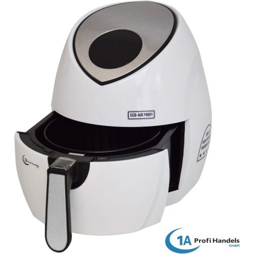  Amur FRITTEUSE OHNE FETT HEISSLUFT-FRITTEUSE DIGITAL MULTI FRITTEUSE HEISSLUFT ECO-AIR-PROFI DC-1400W mit Brotbackkorb (weiss, digitales Touch-Bedienfeld)