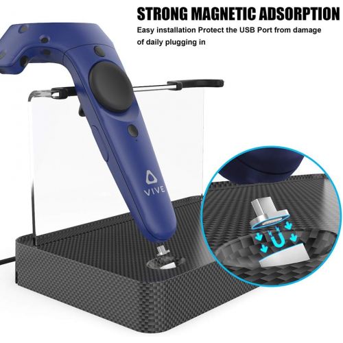  By      AMVR AMVR Dual Charger Magnetic Charging StationStand,Support Firmware Upgrade for HTC VIVE or Pro Controller (Carbon Fiber)