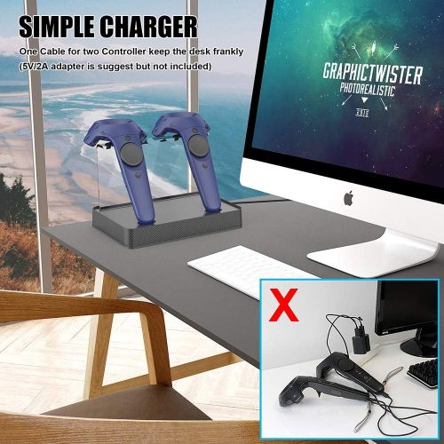  By      AMVR AMVR Dual Charger Magnetic Charging StationStand,Support Firmware Upgrade for HTC VIVE or Pro Controller (Carbon Fiber)