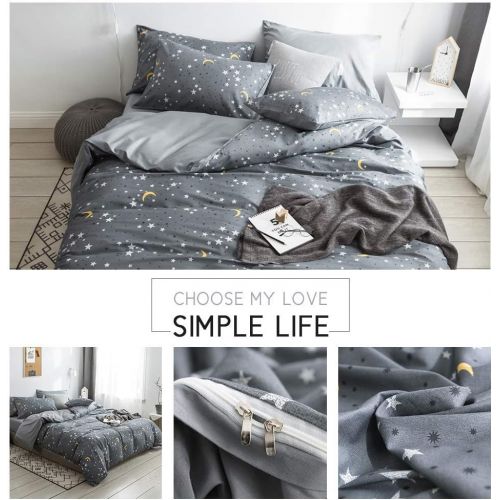  [아마존베스트]AMWAN Modern Plaid Duvet Cover Set Twin Reversible Luxury Nordic Bedding Set 3 Piece Cotton Duvet Comforter Cover Set Hotel Quality Checkered Bedding Collection 1 Duvet Cover with