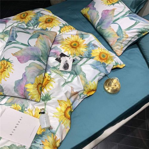  [아마존베스트]AMWAN Soft Cotton Floral Duvet Cover Set Queen Vintage Birds Branches Pattern Full Bedding Set for Teens Girls Luxury Reversible 3 Piece Duvet Comforter Cover Set with Zipper Closu