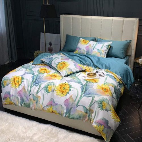  [아마존베스트]AMWAN Soft Cotton Floral Duvet Cover Set Queen Vintage Birds Branches Pattern Full Bedding Set for Teens Girls Luxury Reversible 3 Piece Duvet Comforter Cover Set with Zipper Closu