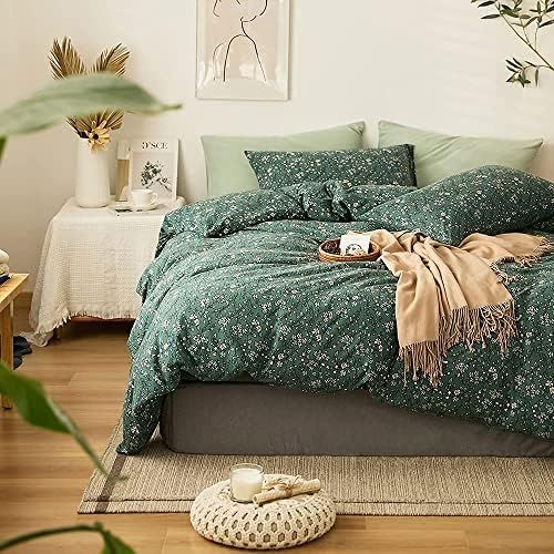  [아마존베스트]AMWAN Caramel Pumpkin Duvet Cover Queen Solid Color Bedding Set Full Jersey Knit Cotton Duvet Cover Hotel Quality Solid Comforter Cover Modern Bedroom Collection Solid Brown Bedding Set