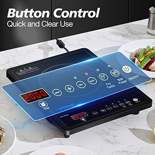  [아마존베스트]Sensitive touch control, induction hob, Amzchef single induction hob, ultra-thin portable design.