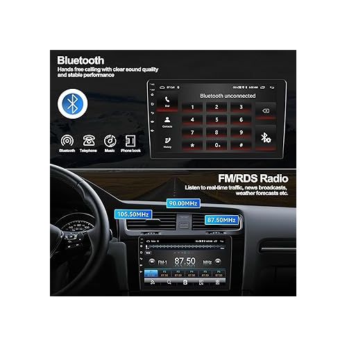  [2+32GB] Android 13 Car Stereo for Nissan Juke 2011-2016,9 Inch Touchscreen Car Radio Android Head Unit with Mirror Link GPS Navigation WiFi Bluetooth FM/RDS Radio SWC Dual USB/AUX-in+Backup Camera