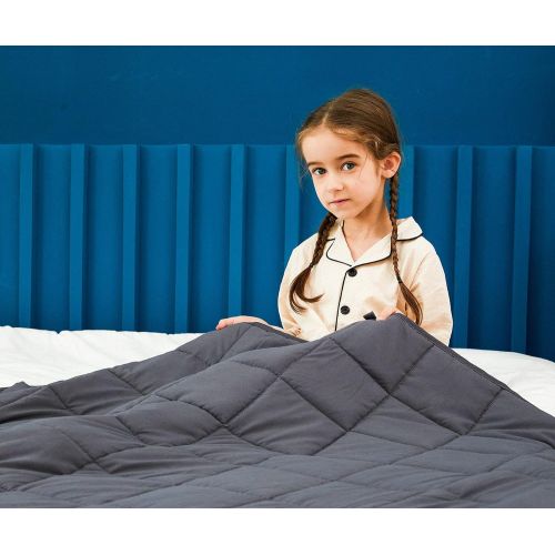  [아마존베스트]AN Todder Weighted Blanket (3 lbs, 36” x 48”, Throw Size) Premium Cotton with Natural Glass Beads