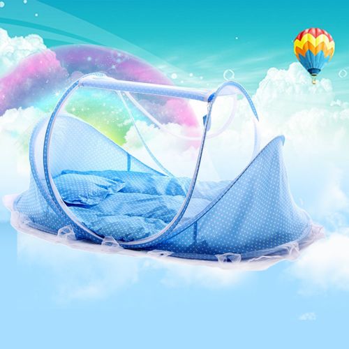  AN MING Baby Travel Bed,Baby Bed Portable Foldable Baby Crib Baby Tent with Mosquito Net Pink