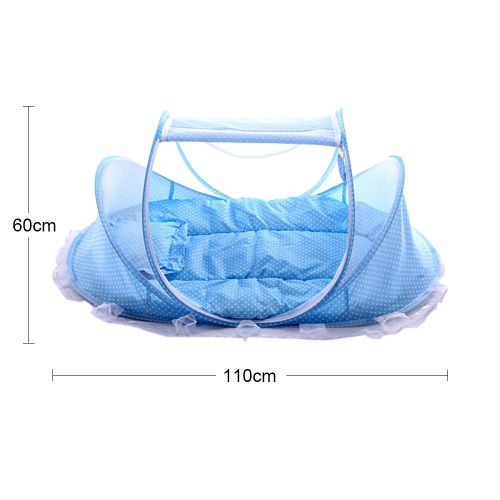  AN MING Baby Travel Bed,Baby Bed Portable Foldable Baby Crib Baby Tent with Mosquito Net Pink