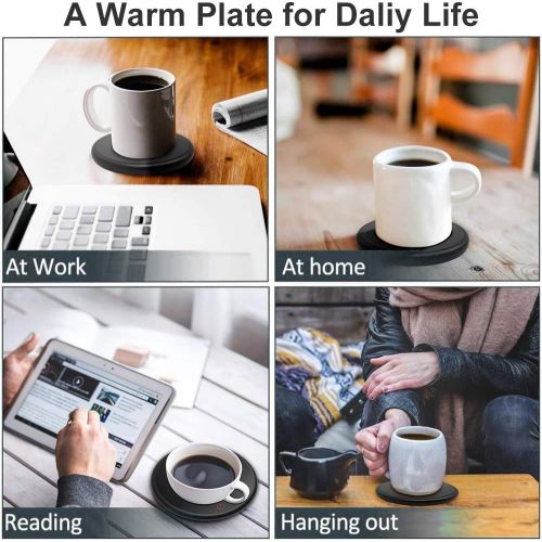  [아마존베스트]Smart Mug Warmer, Coffee Mug Warmer, Coffee Warmer for Desk with Auto Shut Off, ANBANGLIN Coffee Cup Warmer for Coffee Milk Tea, Candle Wax Cup Warmer Heating Plate, Great Gift for