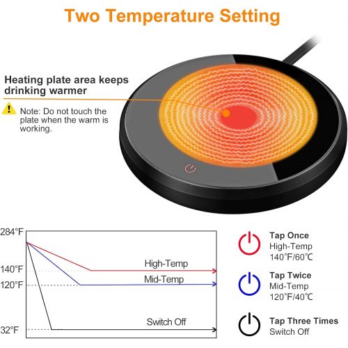  Smart Coffee Warmer for Desk, Coffee Mug Warmer with Auto Shut Off, ANBANGLIN Coffee Cup Warmer for Coffee Milk Tea, Candle Wax Cup Warmer Heating Plate, Great Gift (NO MUG)