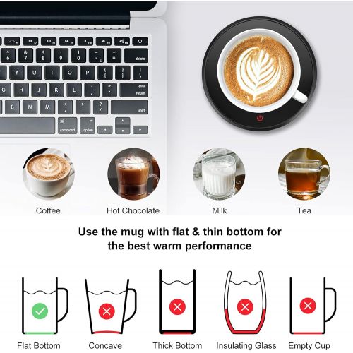  Smart Coffee Warmer for Desk, Coffee Mug Warmer with Auto Shut Off, ANBANGLIN Coffee Cup Warmer for Coffee Milk Tea, Candle Wax Cup Warmer Heating Plate, Great Gift (NO MUG)